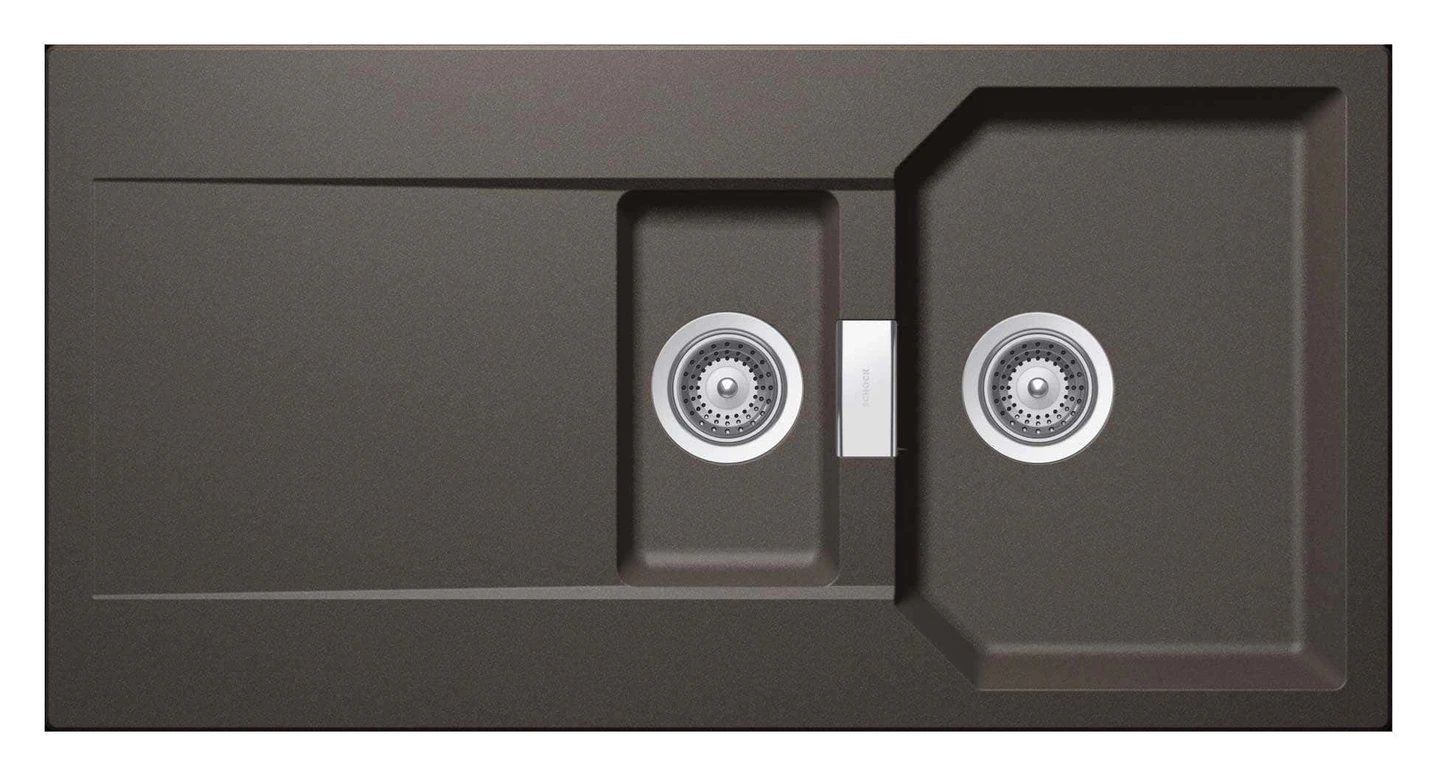 Schock Manhattan D150L Inca Dark Brown 1.5 Bowl Granite Sink