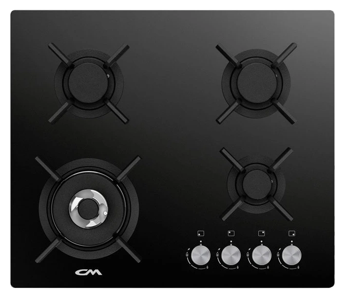 CM DIAMOND 60 Glass On Hob Black 60cm