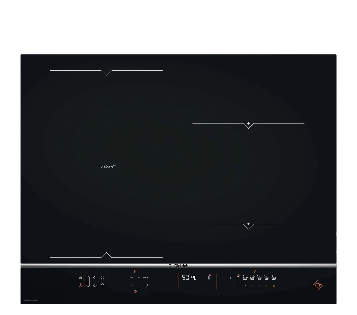 De Dietrich DPI7684XT Induction Hob with Perfect Sensor Probe 65cm