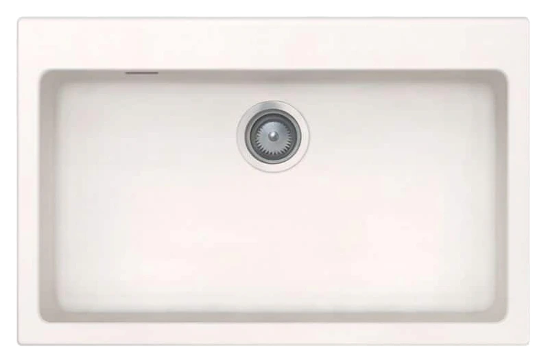 ELITE CS7249 Single Bowl White Topmount Granite Sink 72x49cm