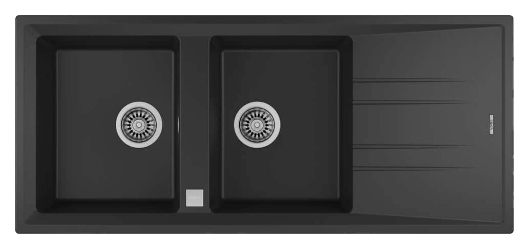 Teka MAESTRO STONE 80 B-TG 2B 1D AUTO BC Carbon Double Bowl Sink