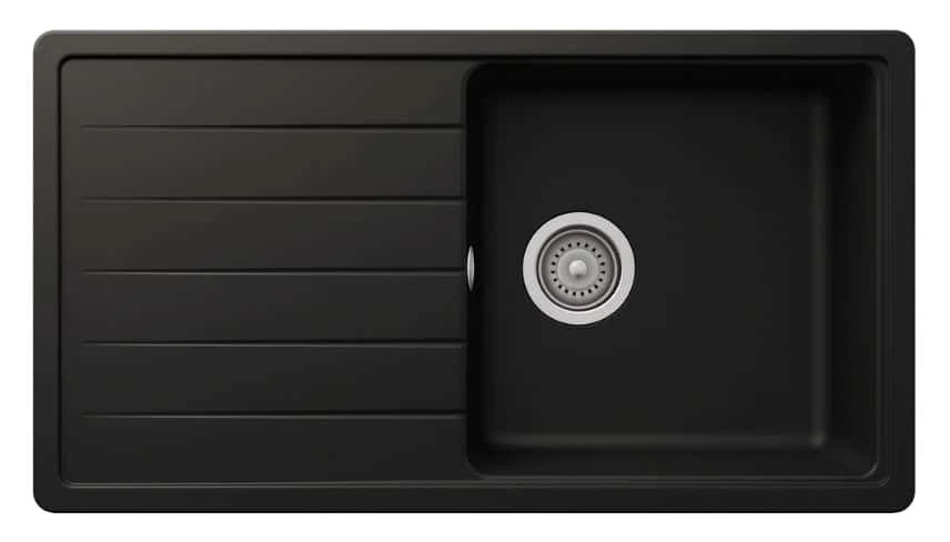 Elite ADL 8650GA Single Bowl Black 86x50cm Granite Sink