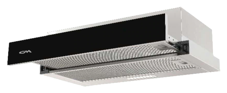 CM F6 Black Glass Undercabinet Hood