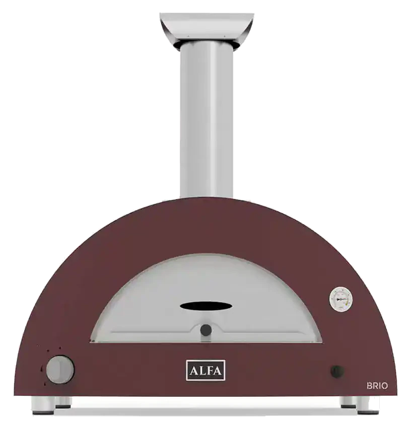 Alfa Brio Hybrid (wood & gas) Pizza Oven – Red