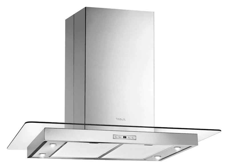 TEKA TOTAL DG3 985 Island 90cm Glass Wing Decorative Hood with ECOPOWER motor