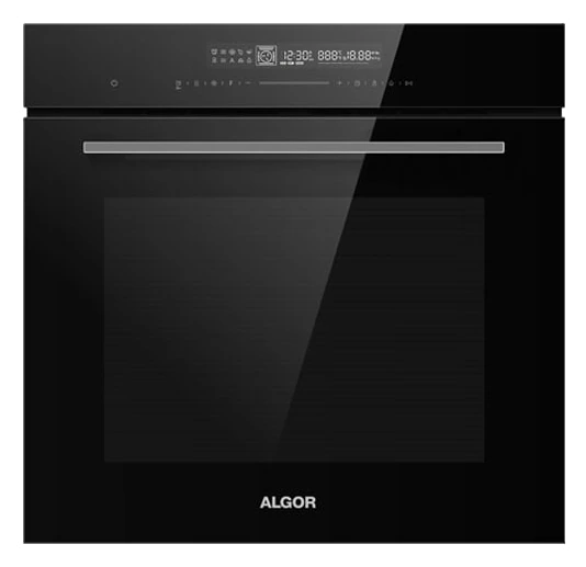Algor AG613OVBK Built In Electric Oven 60cm in black glass with LED full touch control