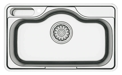 Elba EK011-8551 Single Bowl Inset Stainless Steel Sink 85 x 51.5cm
