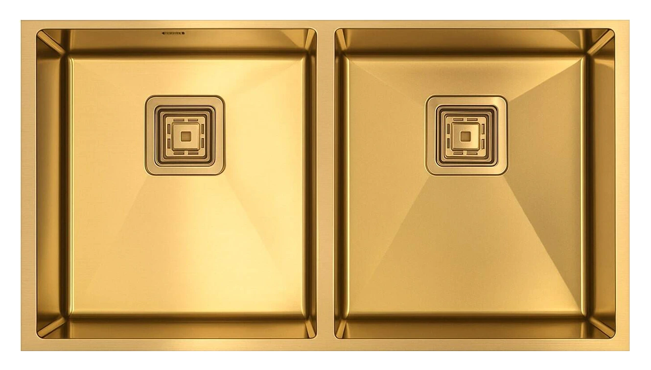 CM ELITE HMD7744G Double Bowl Gold 77x44cm Stainless Steel Sink