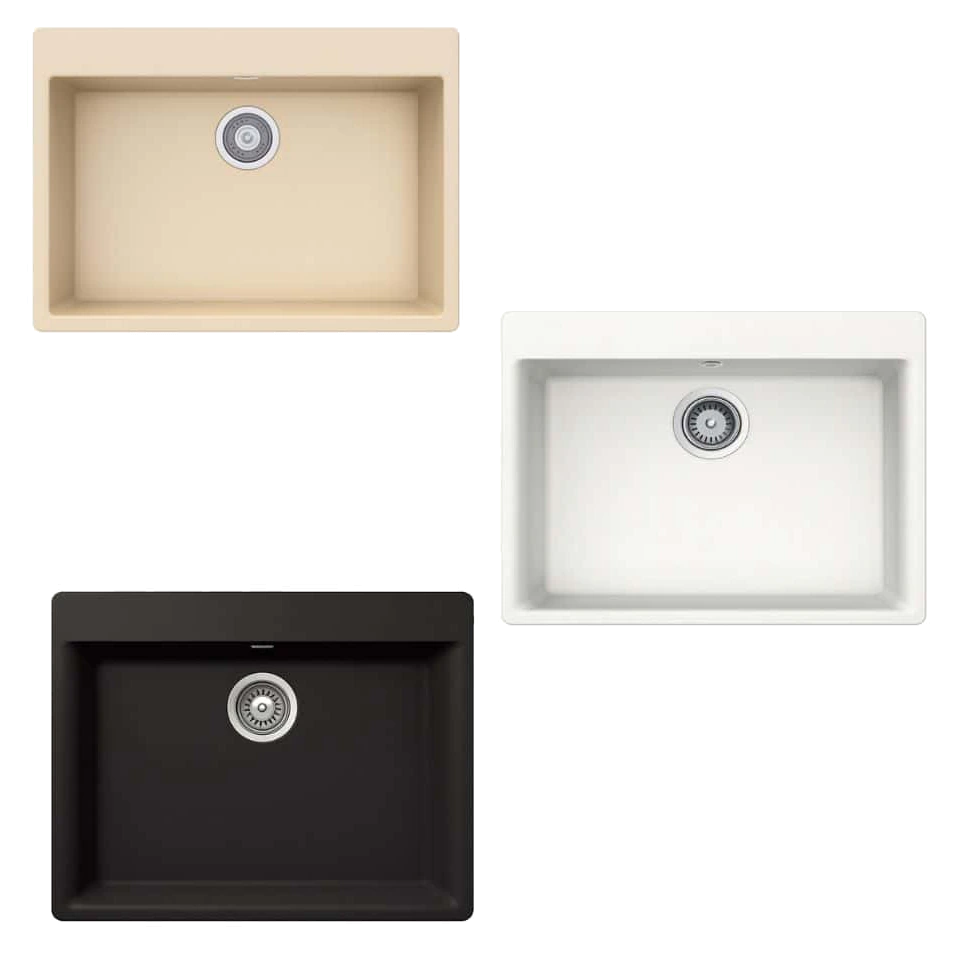ELITE CS590525 Single Bowl Granite Sink 59X52.5 cm Colors Available
