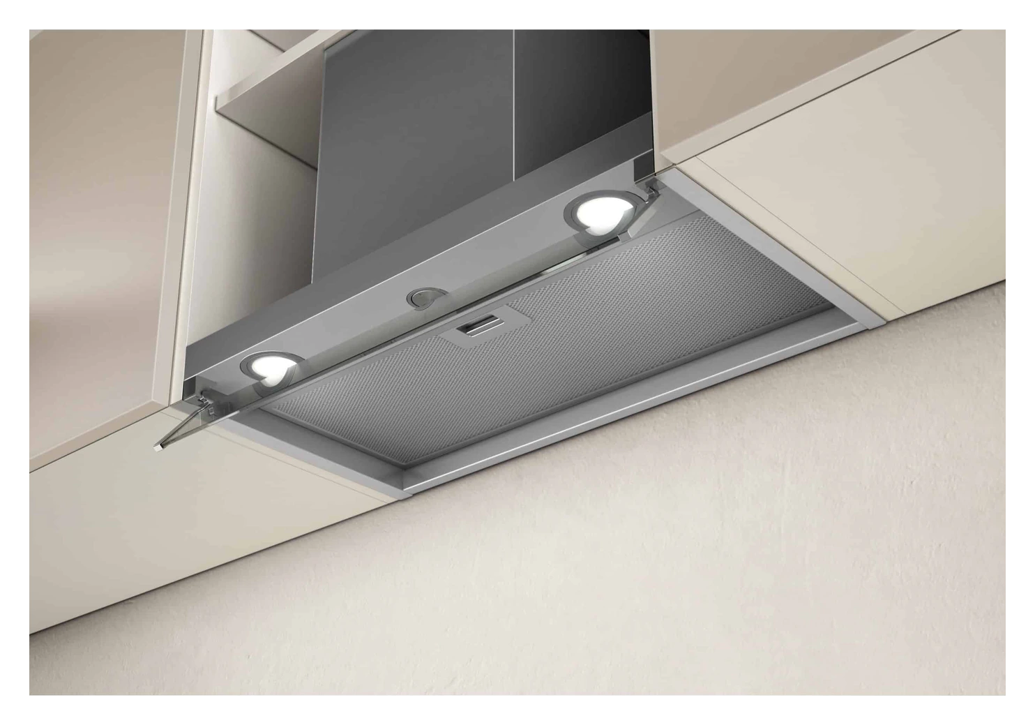 Elica Box In Built In Stainless Steel+White Glass Hood