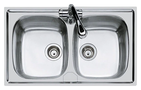 Foster 1886 560 Double Bowl Standard Built-In Stainless Steel Sink 86 x 50cm
