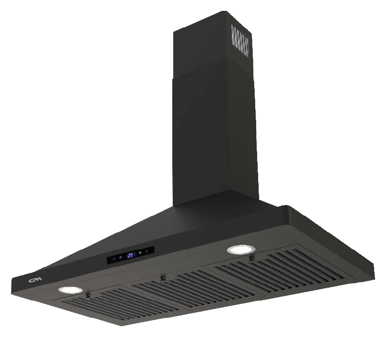 CM BUTTERFLY Wall-Mounted Black Chimney Hood 60cm