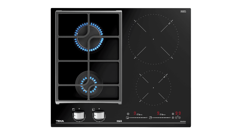 TEKA MAESTRO JZC 64322 ABB Gas on glass + Induction hob with Direct Functions and 4 cooking zones in 60cm of butane gas