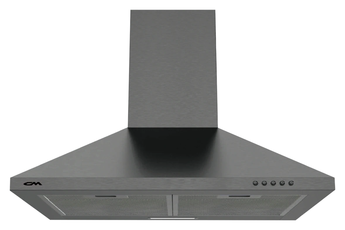 CM AQUA Wall-Mounted Black Aluminium Panels Hood 60cm