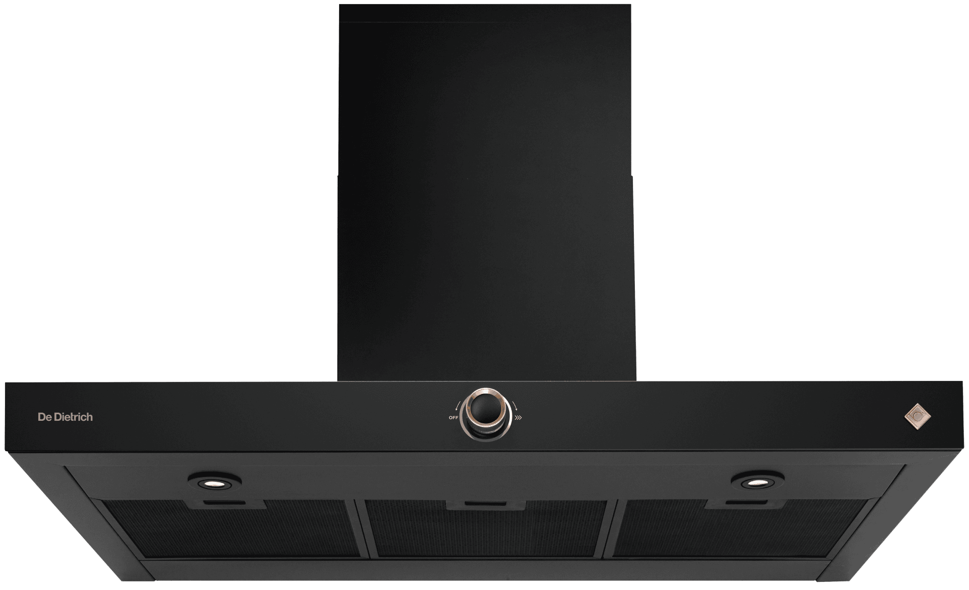 DE DIETRICH DHB2934B ABSOLUTE BLACK WALL MOUNT HOOD 90cm
