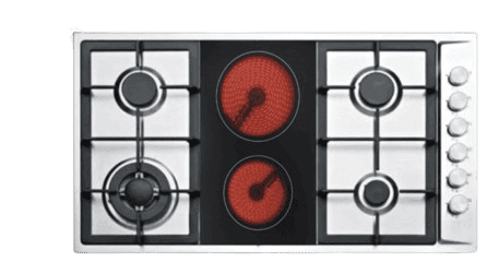 CM LIBRA 90 4G Stainless Steel Hybrid Gas and Electric Hob