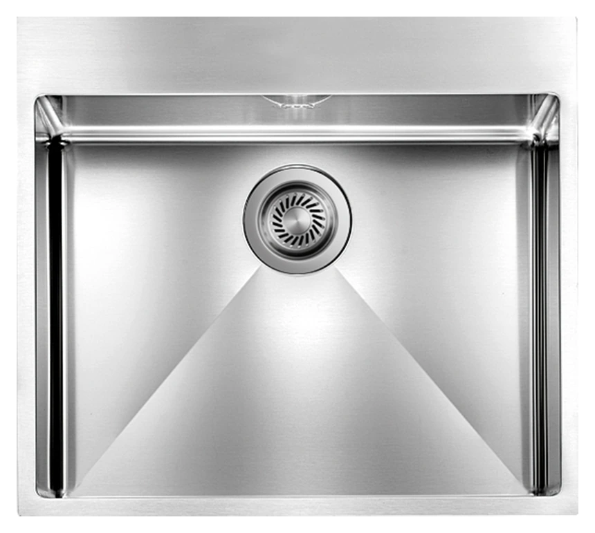 CM FILORAGGIATO MIX Single Bowl Stainless Steel Top Mount Sink 570 x 500 cm - product photo