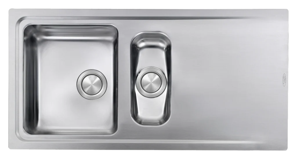 CM EVOLUZIONE One and Half Bowl AISI 304 Stainless Steel Top Mount Sink 99 x 49cm product photo