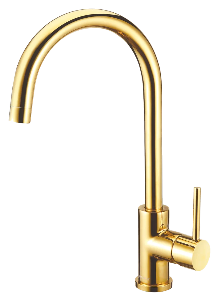 CM 9600 MISINOX BRUSHED GOLD Fixed Spout Kitchen Mixer Gold - product photo