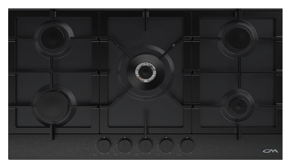CM PIAGO 905 MBE MATT BLACK Gas Hob 90cm - product photo