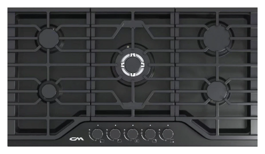 CM VERONA NERO 90 MATT BLACK Gas Hob 90 cm
