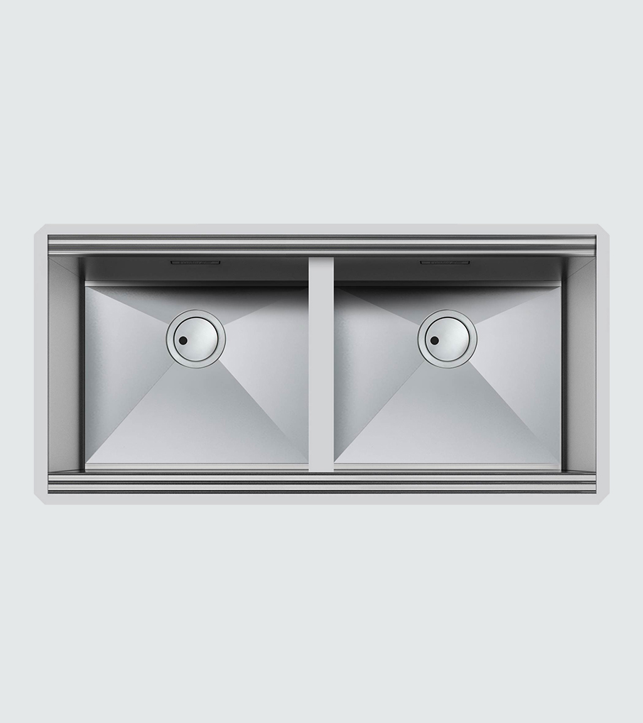 Foster 1016 850 Milano double bowl stainless steel sink