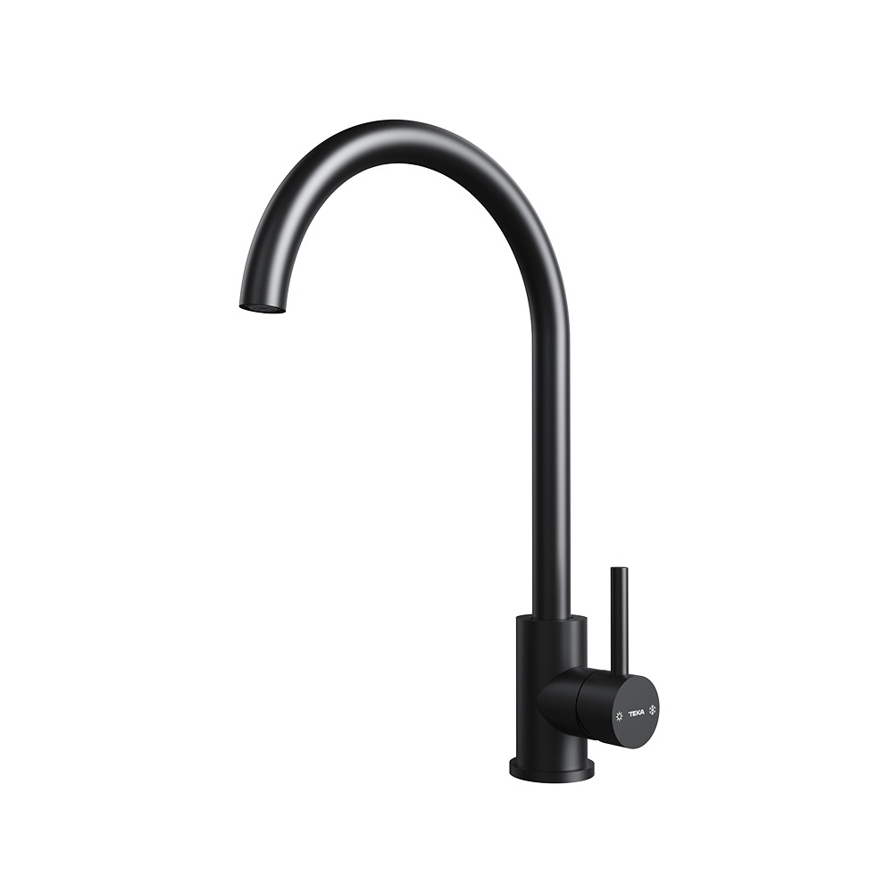 TEKA UNI 9310 Single lever kitchen eco tap with high spout – Black – TAP UNI 9310 BK 5L 3/8
