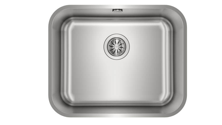 TEKA BE 50.40.20 PLUS 3½ W/OVF Undermount stainless steel sink with one bowl